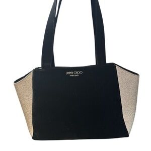 Jimmy Choo Black and Silver Tote Bag